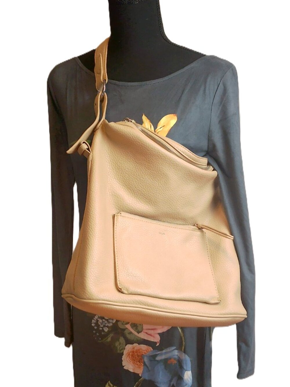 COLAB Vegan Leather Slouchy Shoulder Bag / Hobo Tote